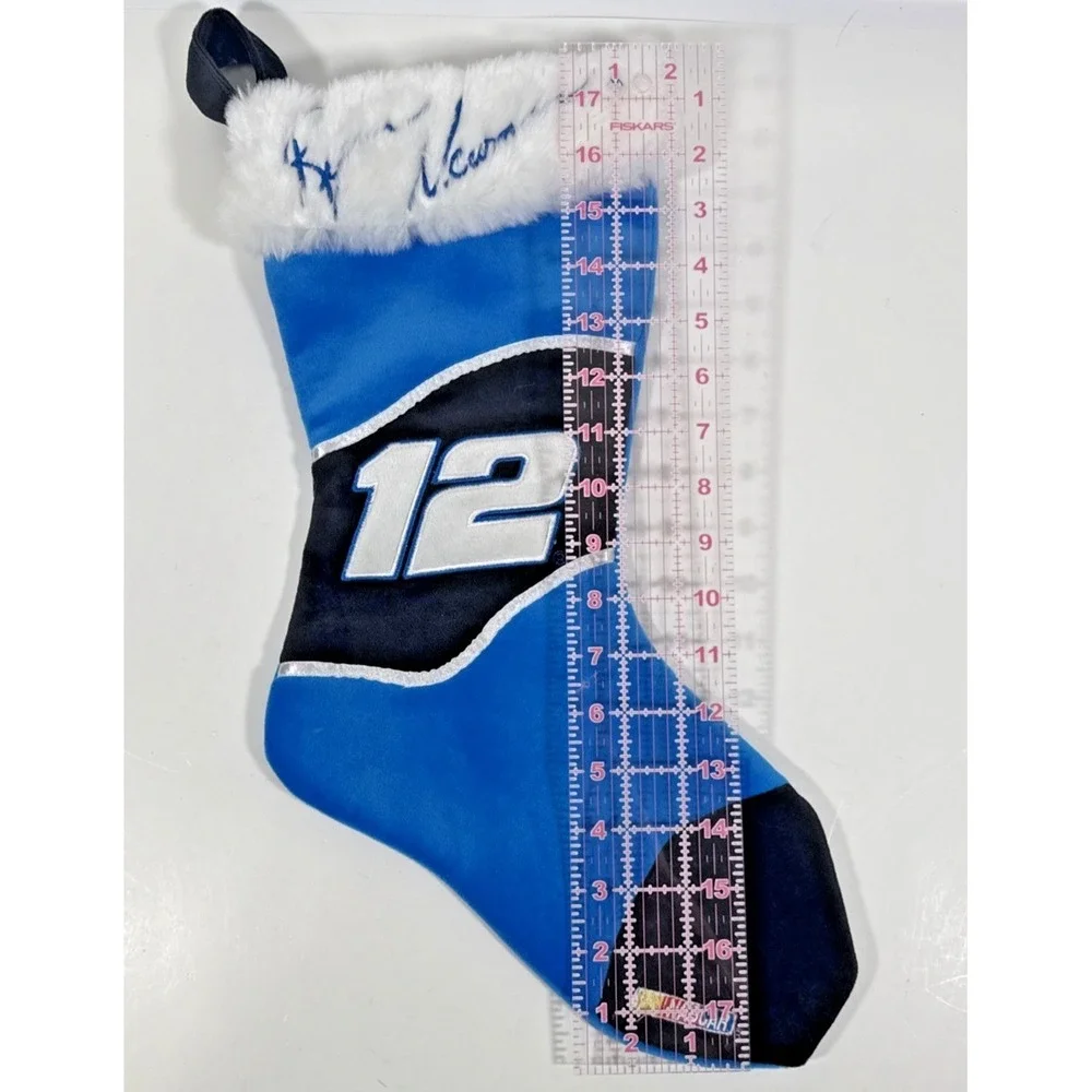 NASCAR Christmas Stocking Ryan Newman 12 Blue Embroidered Signature Plush